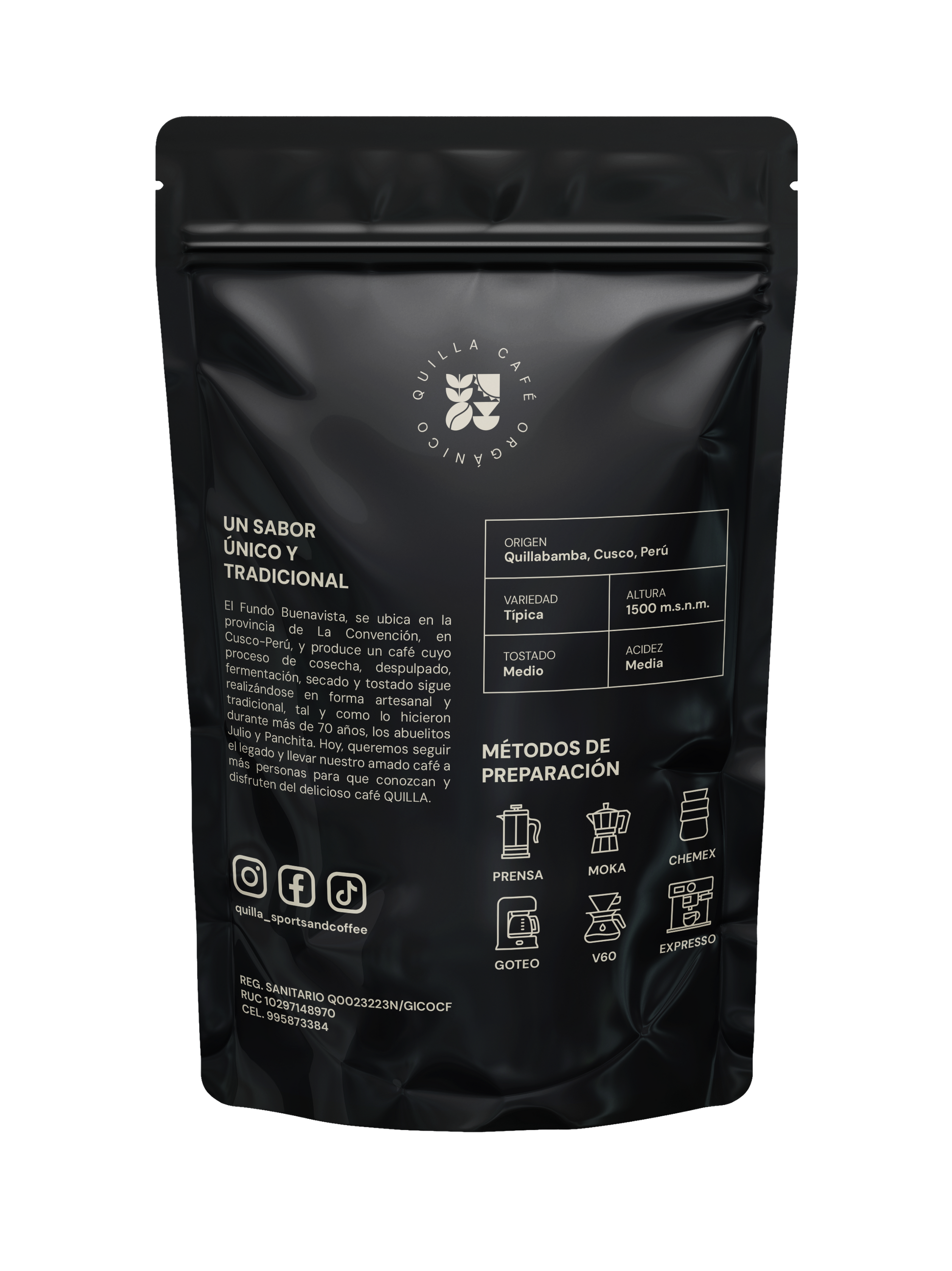CAFE ORGÁNICO EN GRANO 250G | QUILLA - CINCO AM