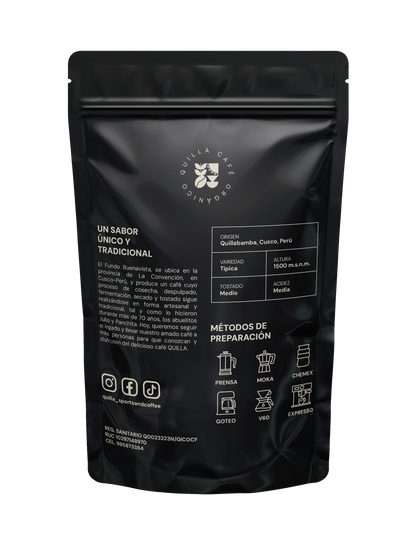 CAFE ORGÁNICO EN GRANO 250G | QUILLA - CINCO AM