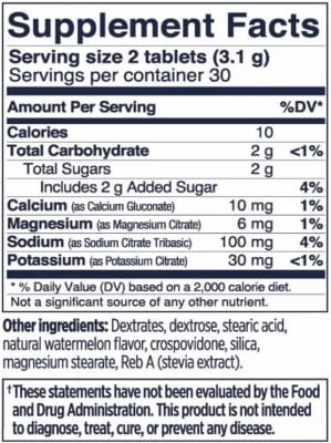 WATERMELON ELECTROLYTE FASTCHEWS 10 TABLETAS | SALTSTICK - CINCO AM