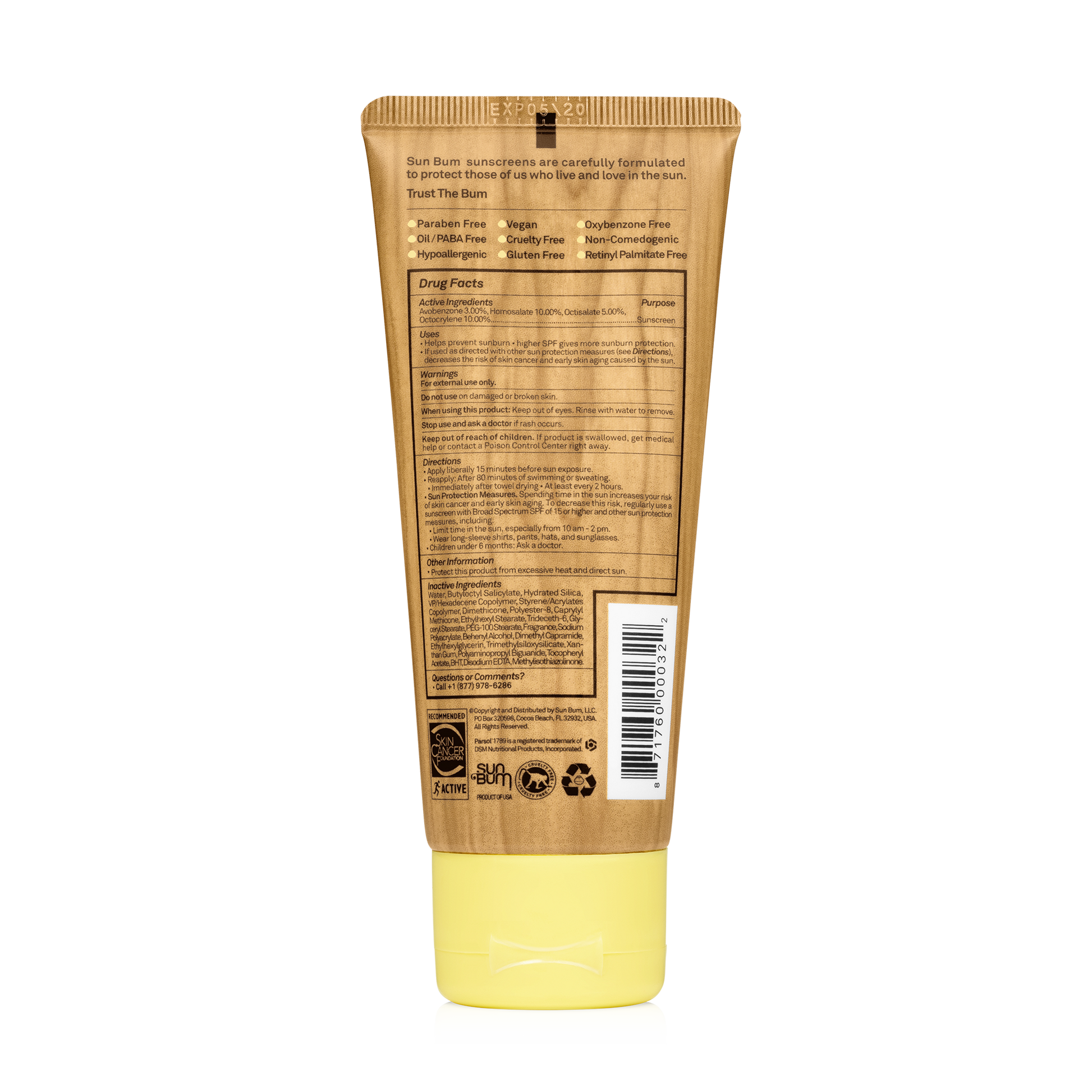 LOCIÓN DE PROTECCIÓN SOLAR SPF 50 ORIGINAL PARA BODY CARE | SUN BUM - CINCO AM