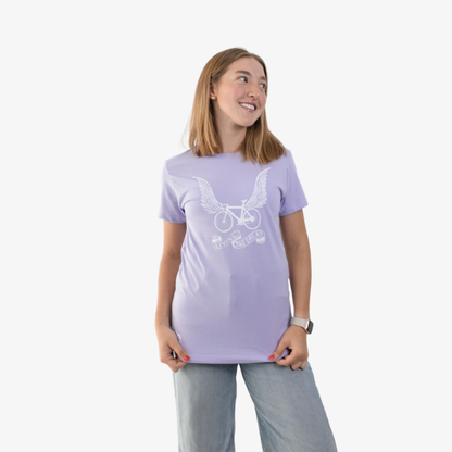 Polo mujer de algodón color lila, fit relajado ideal para looks diarios.