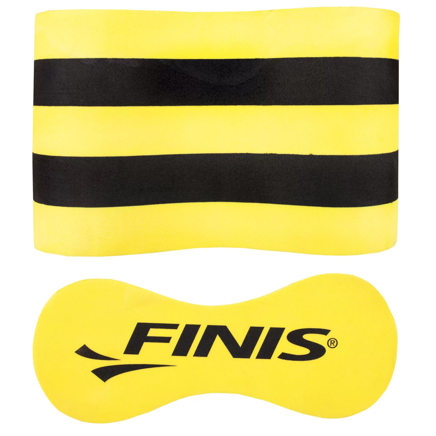 PULL BUOY PARA NATACIÓN COLOR NEGRO-AMARILLO | FINIS - CINCO AM
