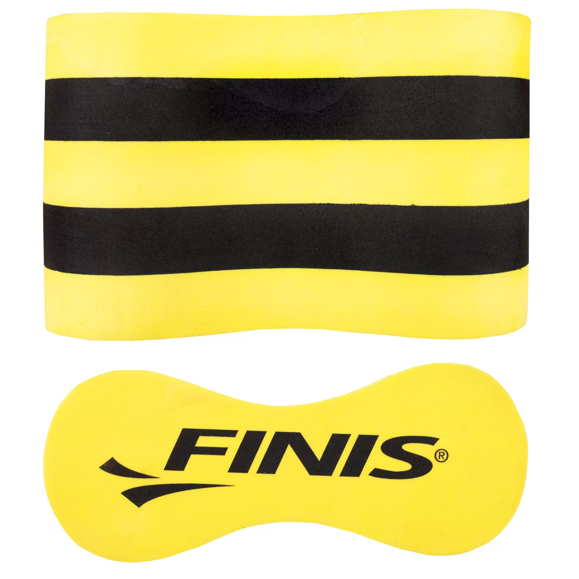 PULL BUOY PARA NATACIÓN COLOR NEGRO-AMARILLO | FINIS - CINCO AM