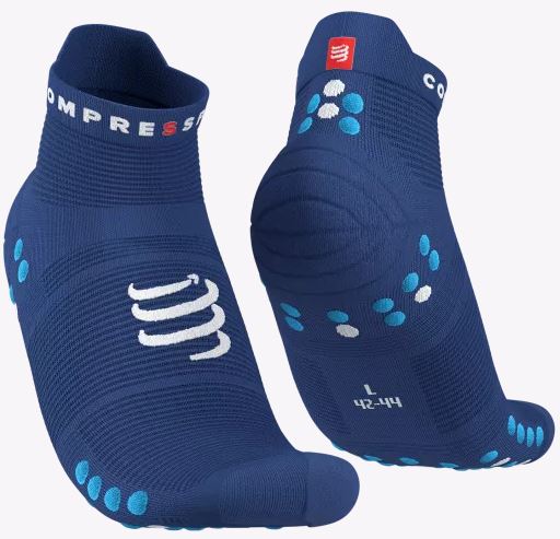 MEDIA PRO RACING V4.0 RUN LOW SOLIDATE-FLUO BLUE | COMPRESSPORT - CINCO AM