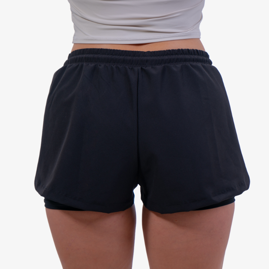 SHORT DE RUNNING SUNSET VIBES - BLACK | CINCO AM - CINCO AM