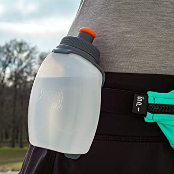 BOTELLA PARA AGUA DEPORTIVA - TRANSPARENTE | SPIBELT H20 HYDRATION - CINCO AM