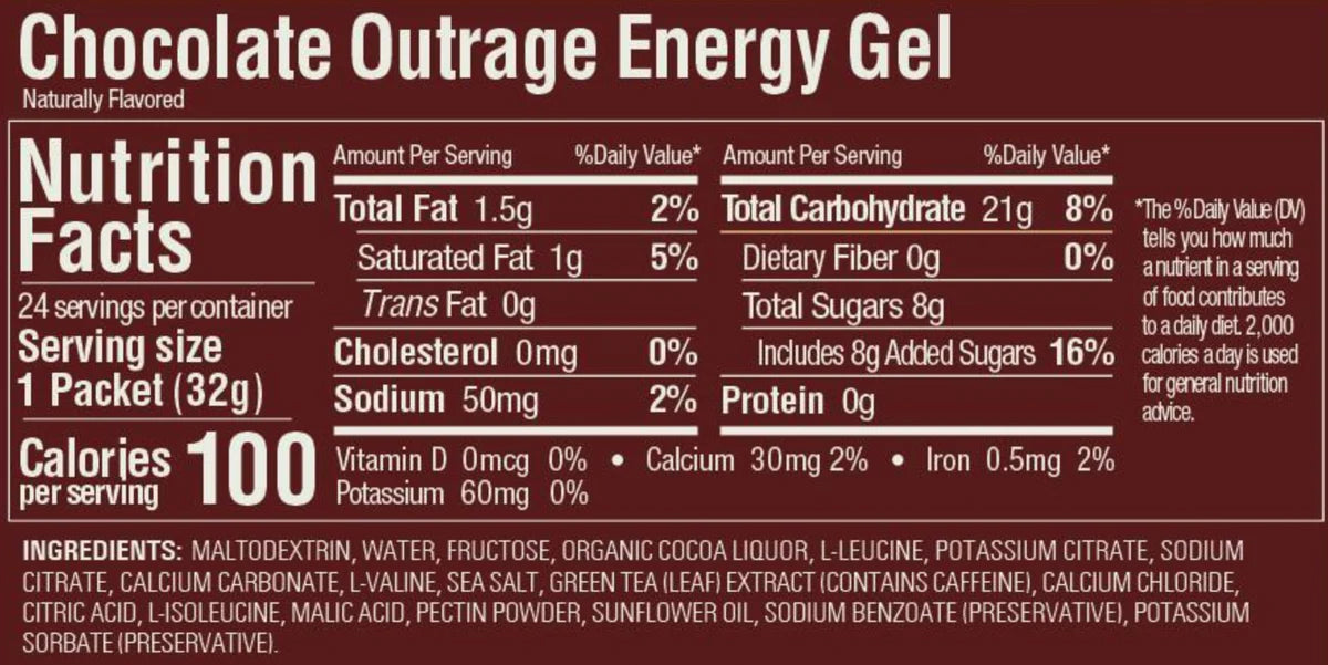 GEL CHOCOLATE OUTRAGE | GU - CINCO AM