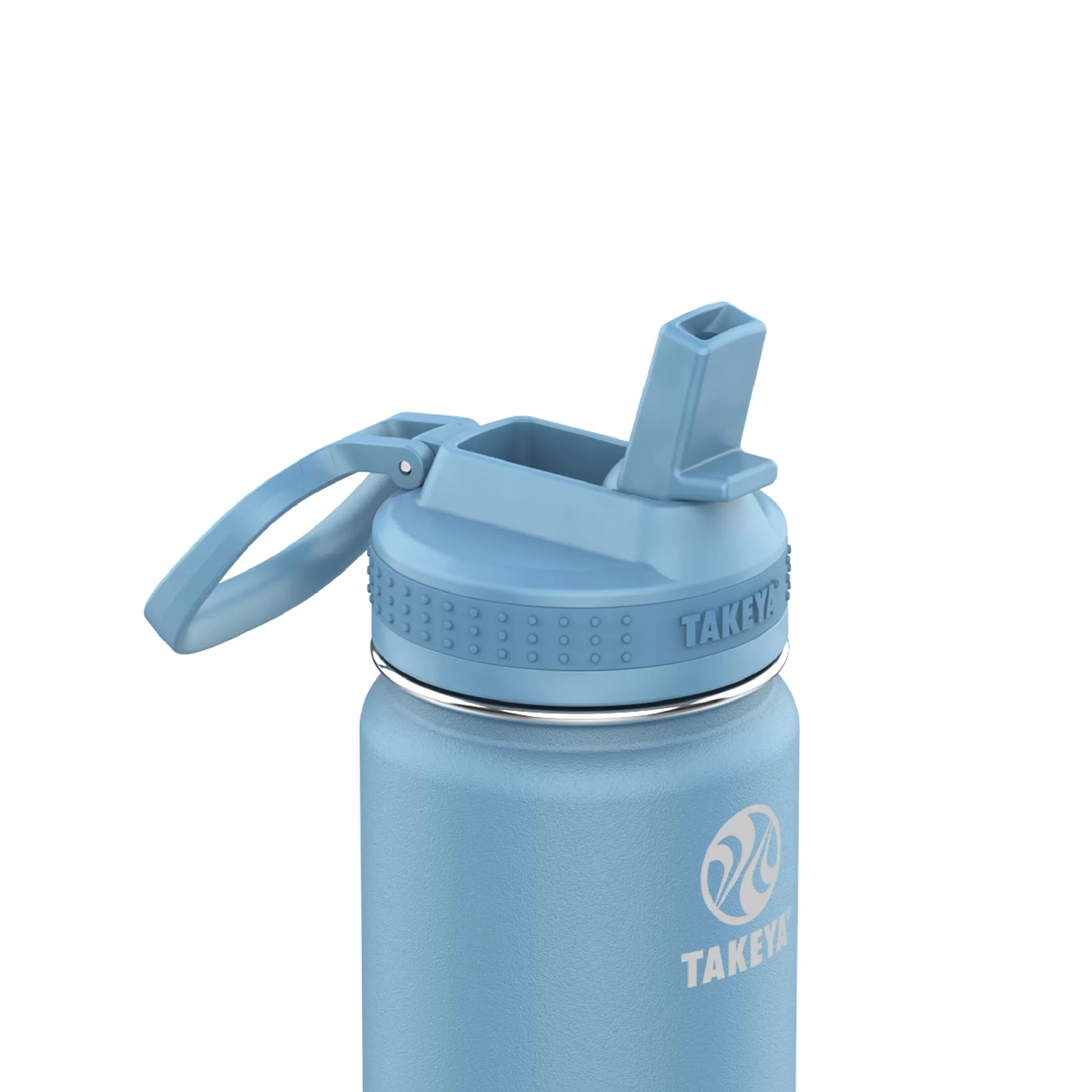 TOMATODOS TERMICOS TAKEYA ACTIVES STRAW BOTTLE COLOR CELESTE | TAKEYA