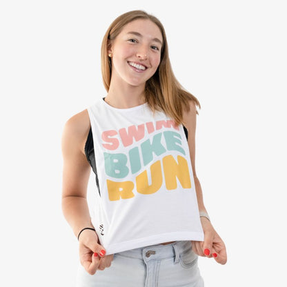Tank mujer de algodón color blanco o colorido o crema, fit relajado ideal para looks casuales.