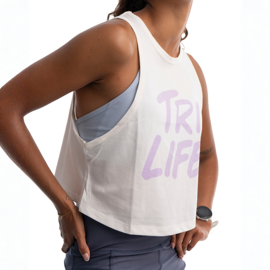 Tank mujer de algodón color gris o blanco, vista frontal, tela suave y cómoda para uso diario.