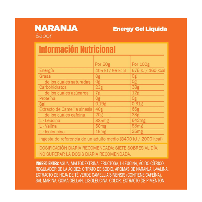 GEL LIQUID ENERGY NARANJA | GU - CINCO AM