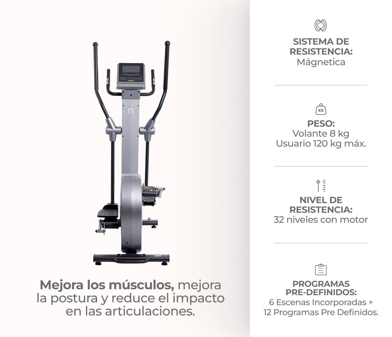 ELIPTICA PRESTIGE E6701 NEGRO | MONARK