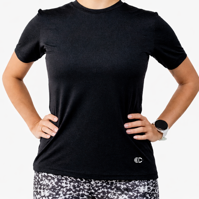CAMISETA DEPORTIVA NEGRO MUJER | MOVE - CINCO AM