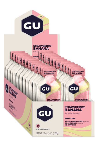 GEL BANANA STRAWBERRY SIN CAFEINA CAJA 24 | GU - CINCO AM